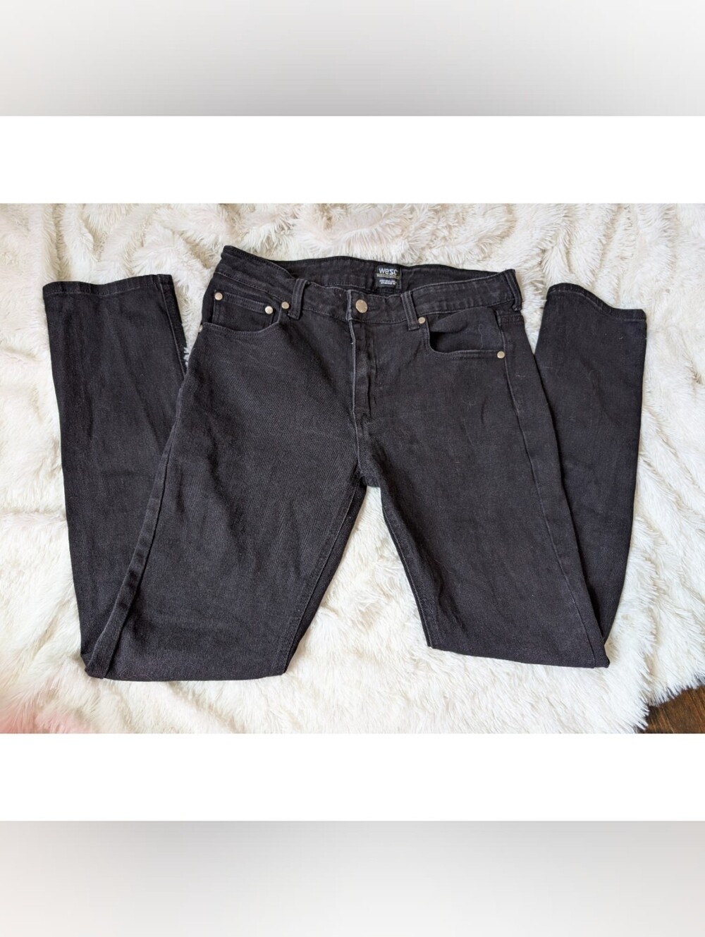 Wesc Eddy Style Men's Black Denim Men's Slim Straight Leg Jeans 30 X 32